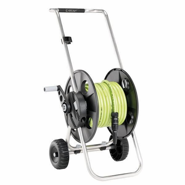 Claber 74876-8865Claber Carrello Portatubo Metal Junior Avvolgitubo Manuale con Tubo 25 m e Sistema Quick-Click colore Nero