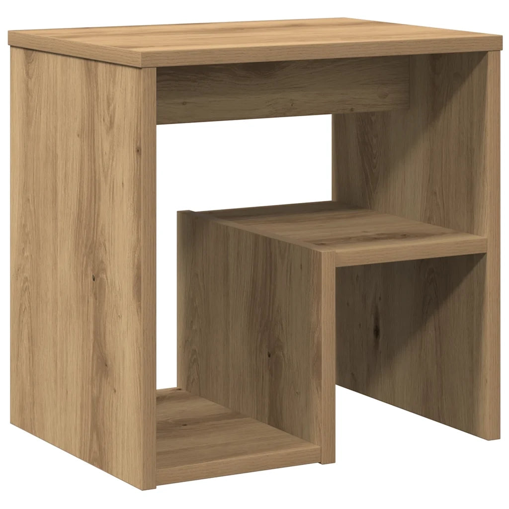 Comodino | Armadio da Notte | Mobiletto da notte Rovere Artigianale 40x30x40 cm in Legno Multistrato