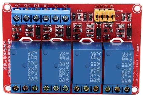 Modulo di commutazione a 4 canali - isolamento ottico - progettazione a doppia faccia - 5V - prestazioni di alta qualità - ideale per l'automazione - adatto per