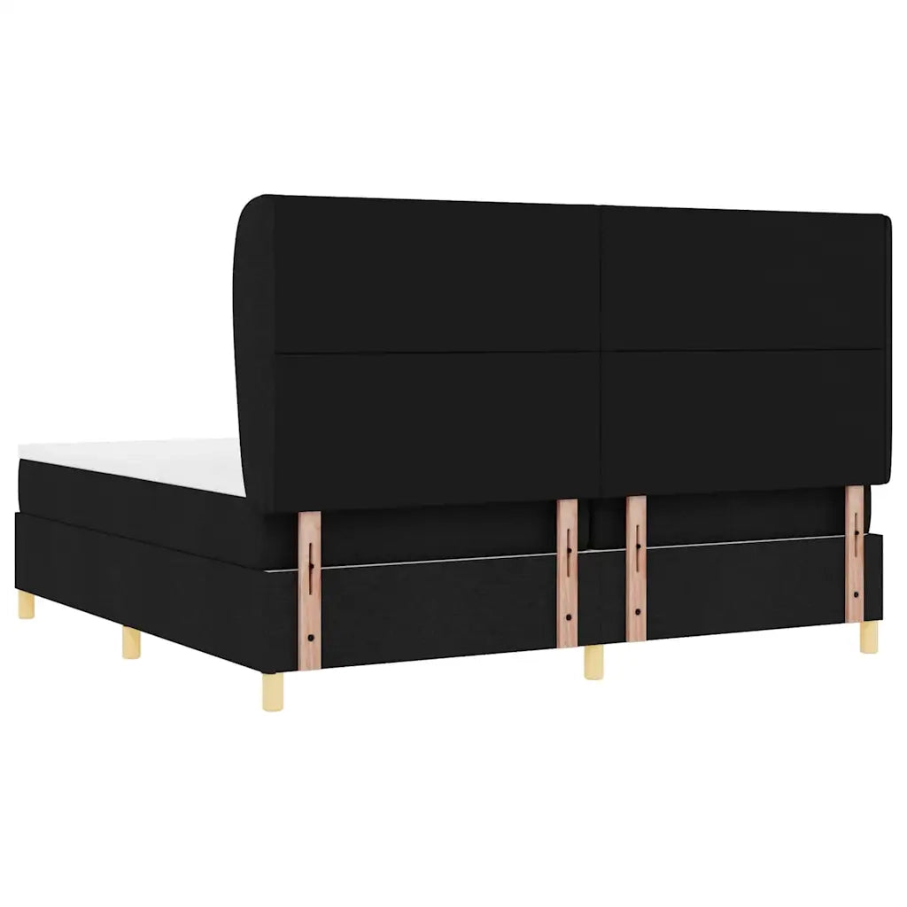 Letto a molle con materasso Nero 200 x 200 cm Tessuto 3340839