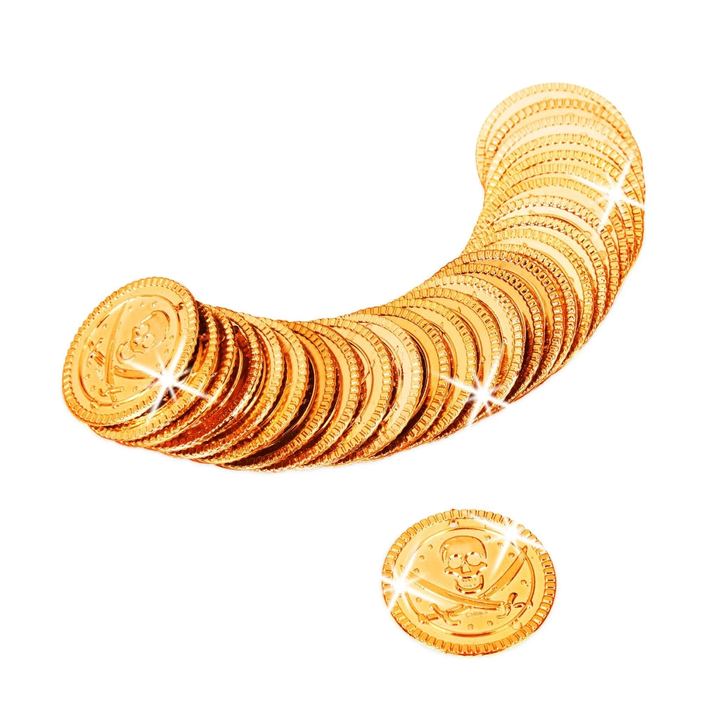 Lotto di 288 monete dorate decorative compleanno bambino 3,5 cm in PP oro 13_0004325