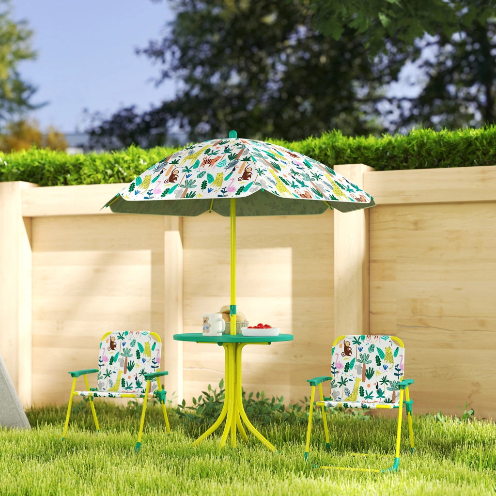 Set tavolo e sedie bambini ¨C Minimal ¨C verde, 4 pezzi
