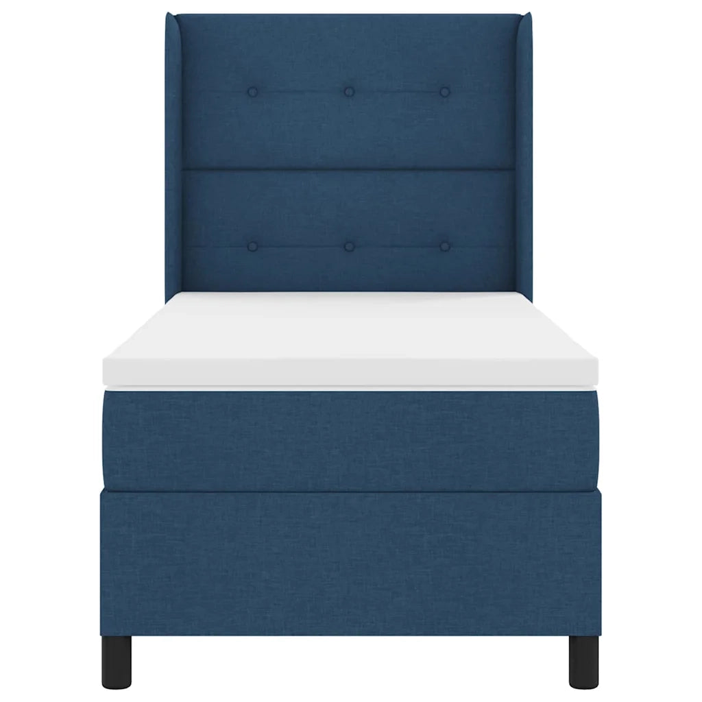 Letto a molle con materasso Blu 80 x 200 cm Tessuto