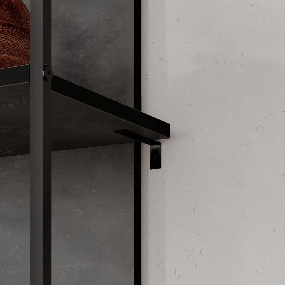 Libreria Archy 5 ripiani colore retro grey 53x31.7x180H – Eleganza industriale e spazio funzionale