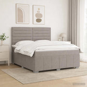 Letto box spring con materasso Tortora 140 x 200 cm Tessuto 3454152