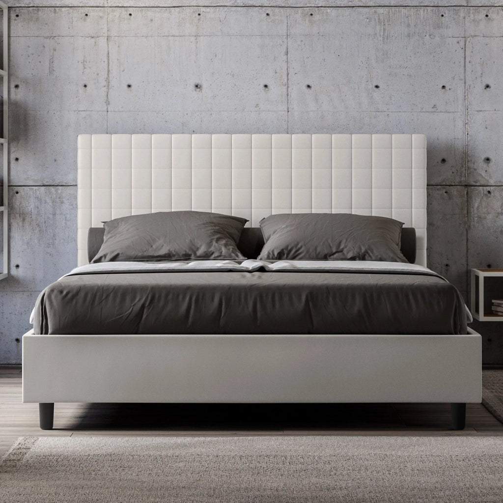 Letto Matrimoniale Francese 140x200 cm Senza Rete Sunny Bianco