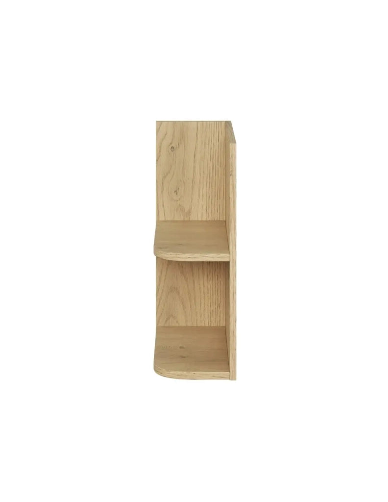 Mobile da arredo NATURA– Angolo arrotondato aperto– Colore rovere chiaro – L20 x H50 cm - Da appendere