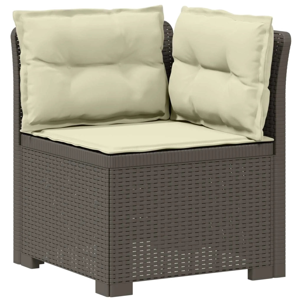 Divano da Giardino 5 Posti con Cuscini Stile Rattan PP 3444098
