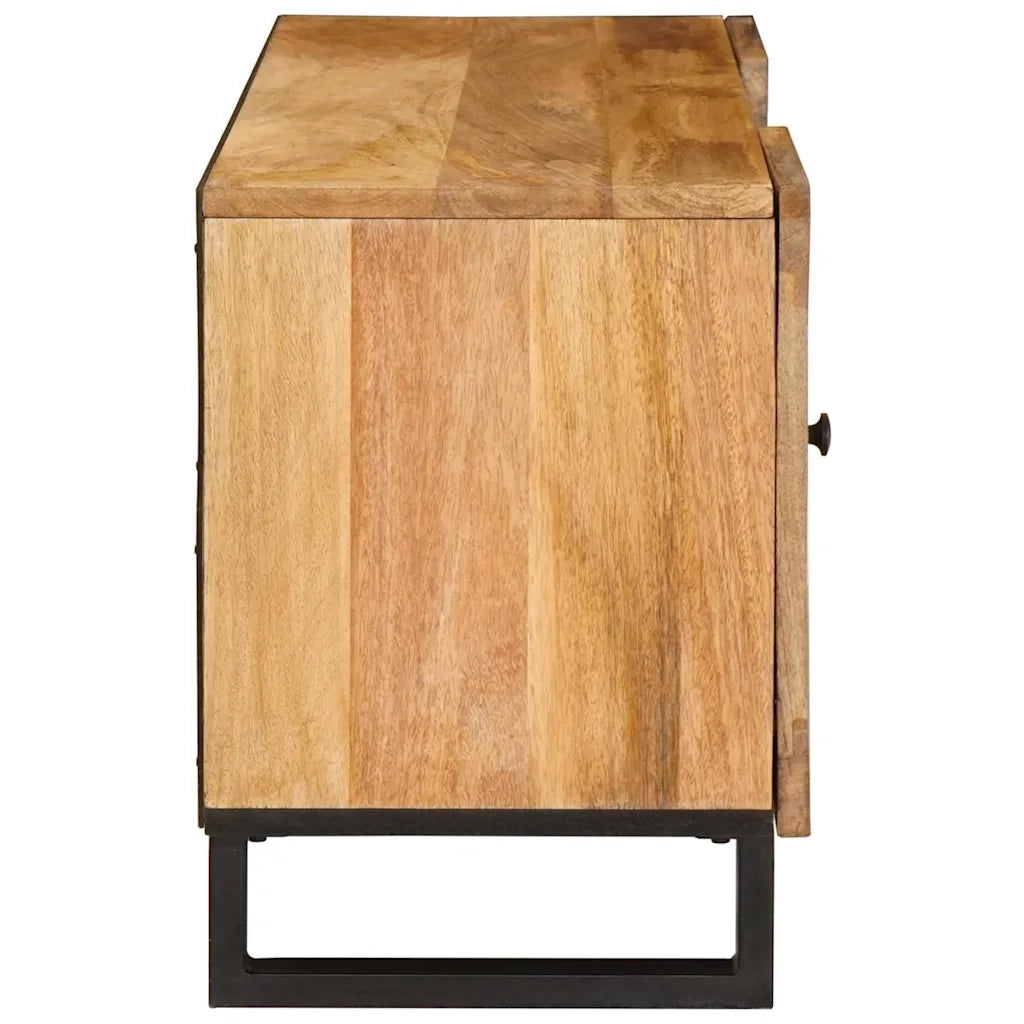 Mobile TV Marrone 105 x 33 x 46 cm Legno di mango massello 4018044