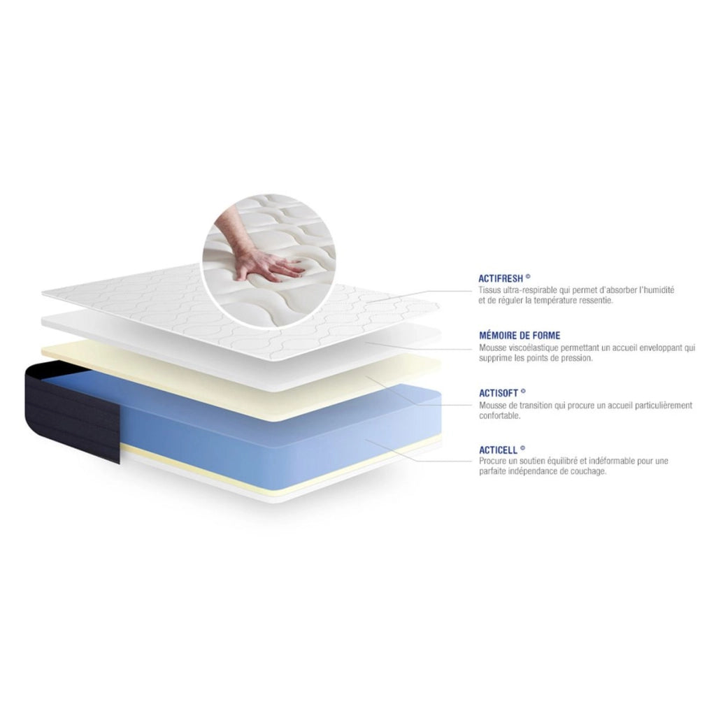 Materasso Actimemo sleep 90x190cm - Spessore : 22cm - Memory foam - Bilanciato
