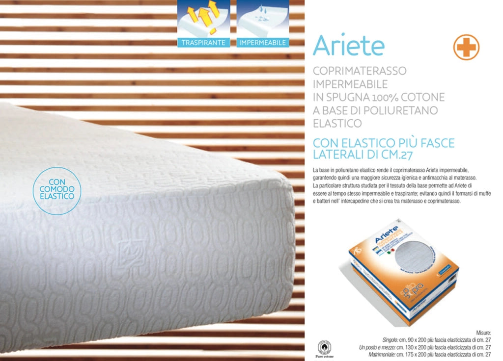 Coprimaterasso Ariete Impermeabile E Traspirante - 1 Piazza e Mezza - Ariete