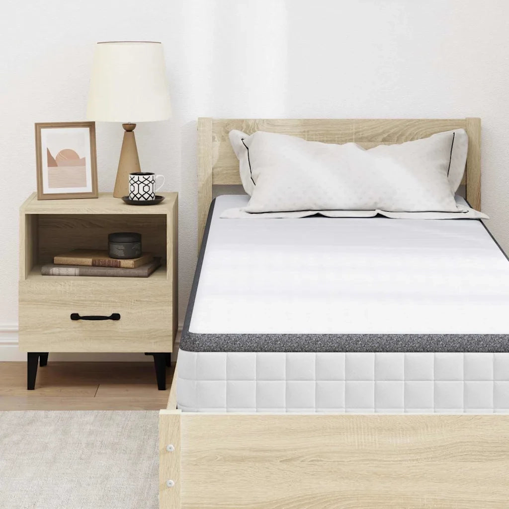 Materasso-Materasso per letto Bianco e Grigio 70 x 200 cm Molla Bonell