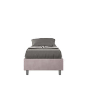 Letto Singolo Sommier 100x200 cm con Rete e Contenitore Azelia Glicine