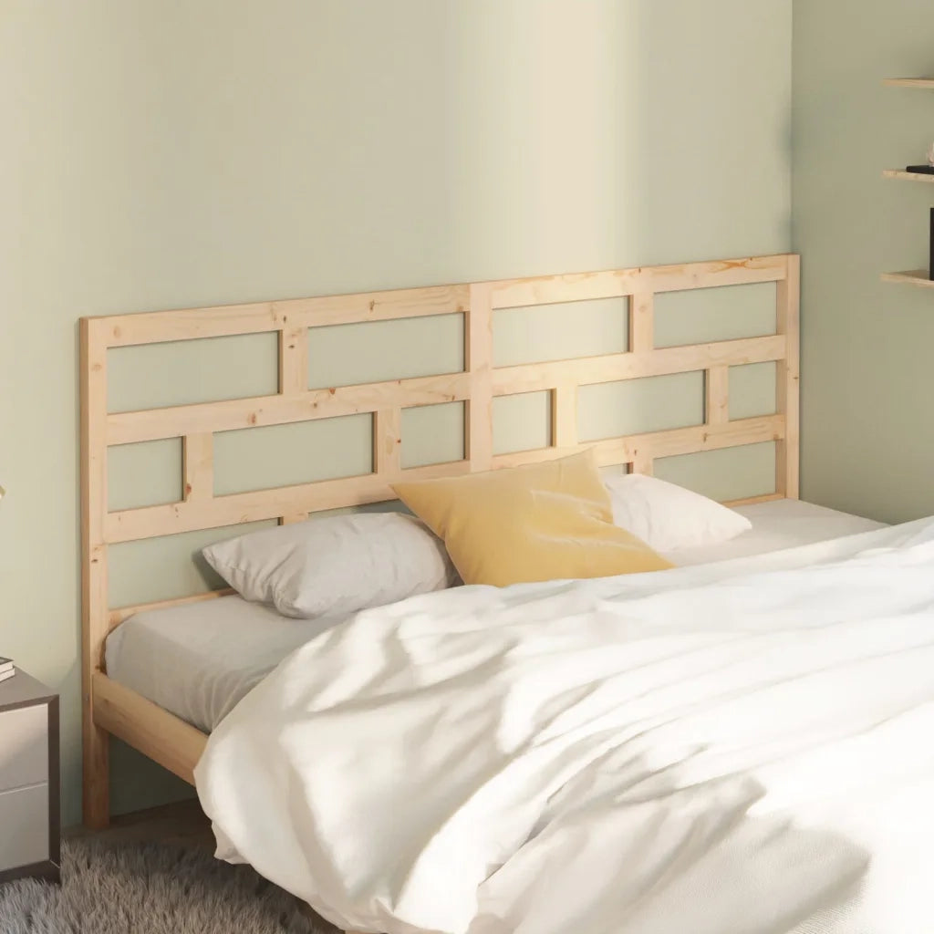 Testiera per Letto-Testata-Testiera Decorativa 206x4x100 cm in Legno Massello di Pino 466462