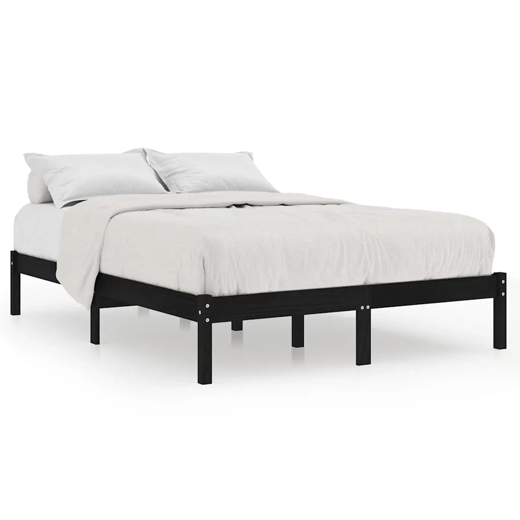 Giroletto Nero in Legno Massello 135x190 cm Double 809996