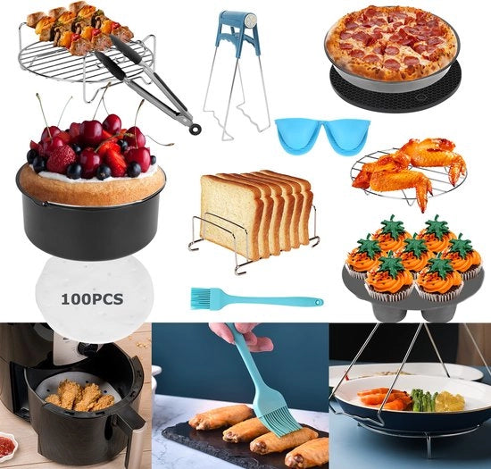 Set di accessori per forni a ventilazione 12 pezzi Compatibile con forni e forni a microonde Accessori in silicone 20 cm