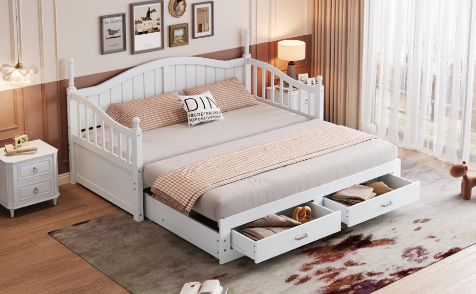 divano letto in legno bianco 97 x 197 cm
