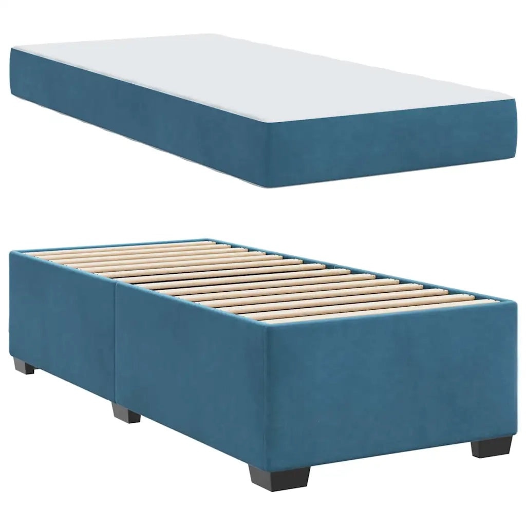Struttura del letto Blu Scuro 100 x 200 cm Tessuto