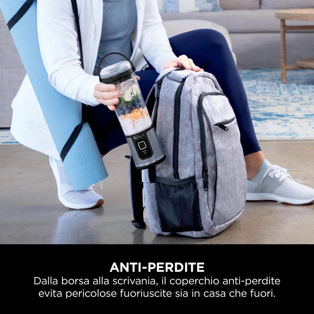 Ninja BC151EUNV Blast Frullatore Portatile Senza Fili 530 ml USB-C Trita Ghiaccio colore Blu Denim