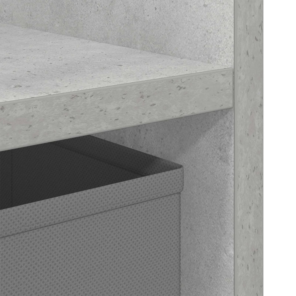 Comodino con cassetto 2 pcs Grigio cemento 35 x 32 x 68,5 cm 8000635