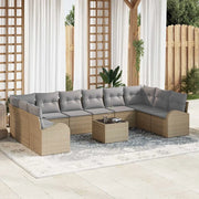 Set di divani con cuscino 11 pcs Beige Polyrattan 3346230