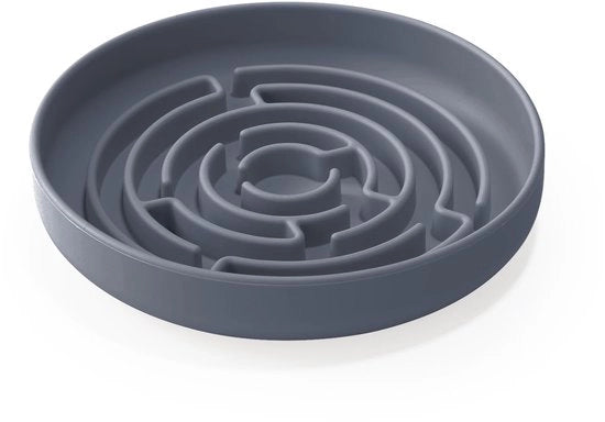 Anti-slikbak per animale domestico per cani e gatti | Slowfeeder | Anti-slikbak per cani con grande presa | Anti-slikbak per gatti per alimenti umidi (grigio)