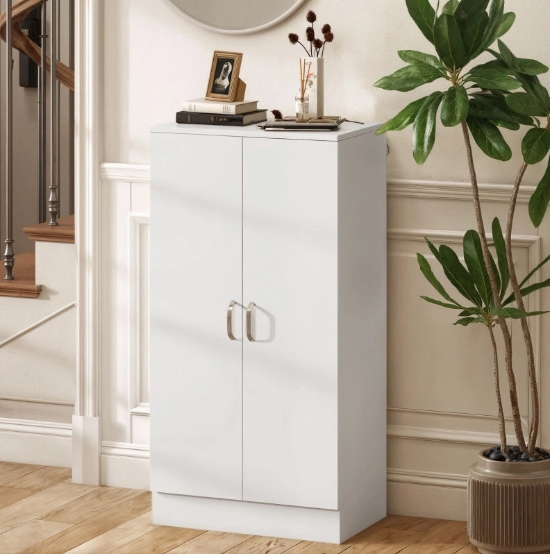 Mobile portascarpe bianco 7 ripiani 55x35x108 cm