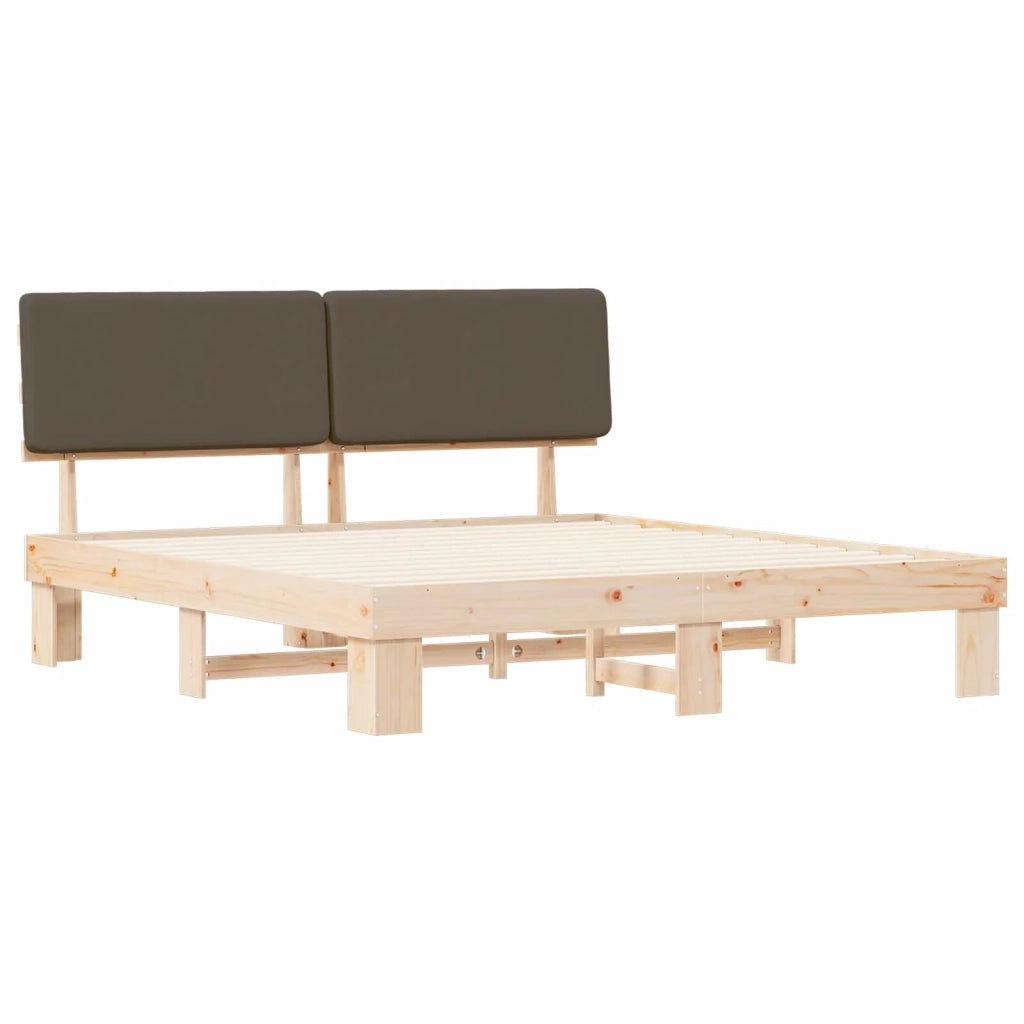 Letto con Testiera Rivestita Talpa 180 x 200 cm Pino massello 3398082