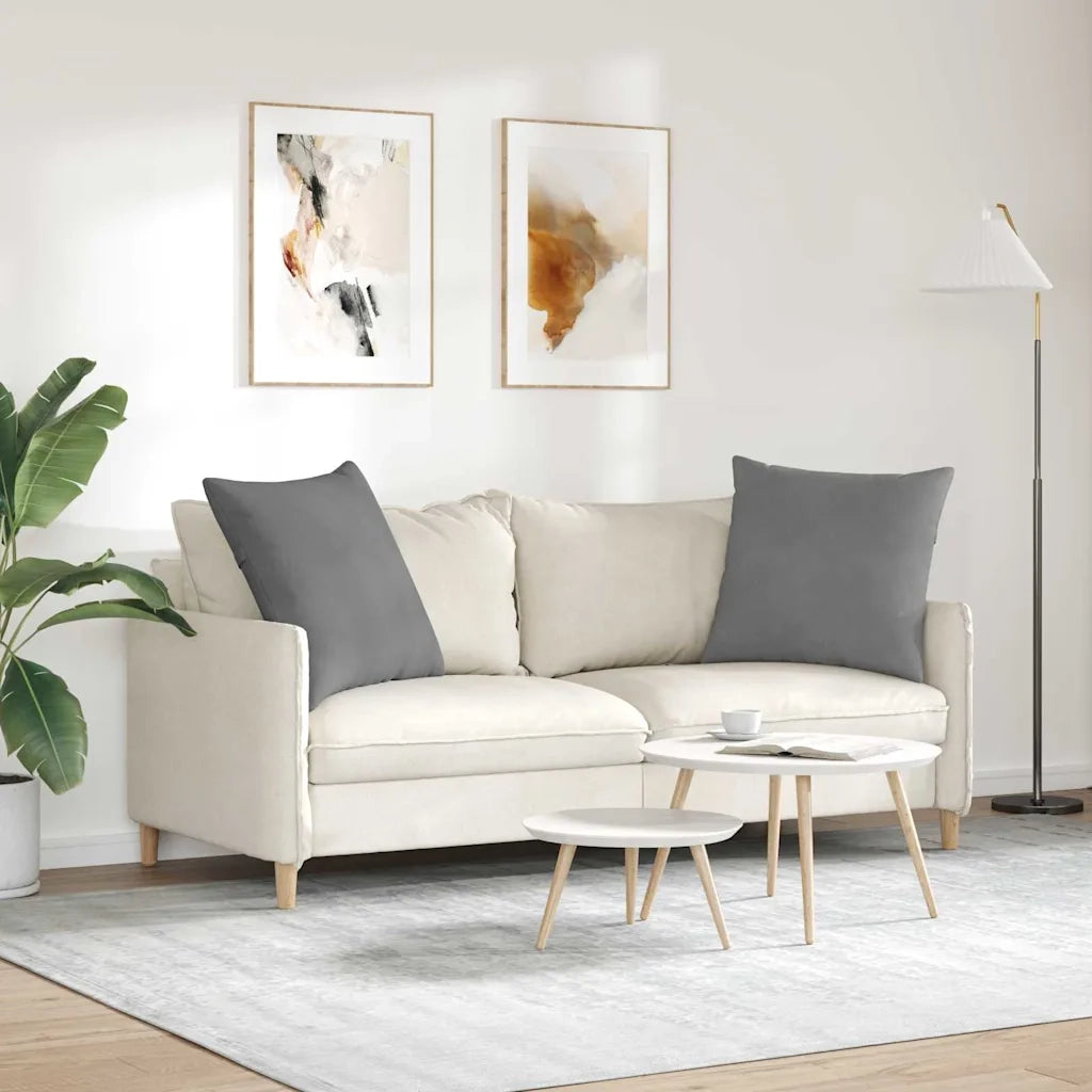 Cuscini da Divano 2 pcs Grigio scuro 60 x 60 cm Tessuto 42014028