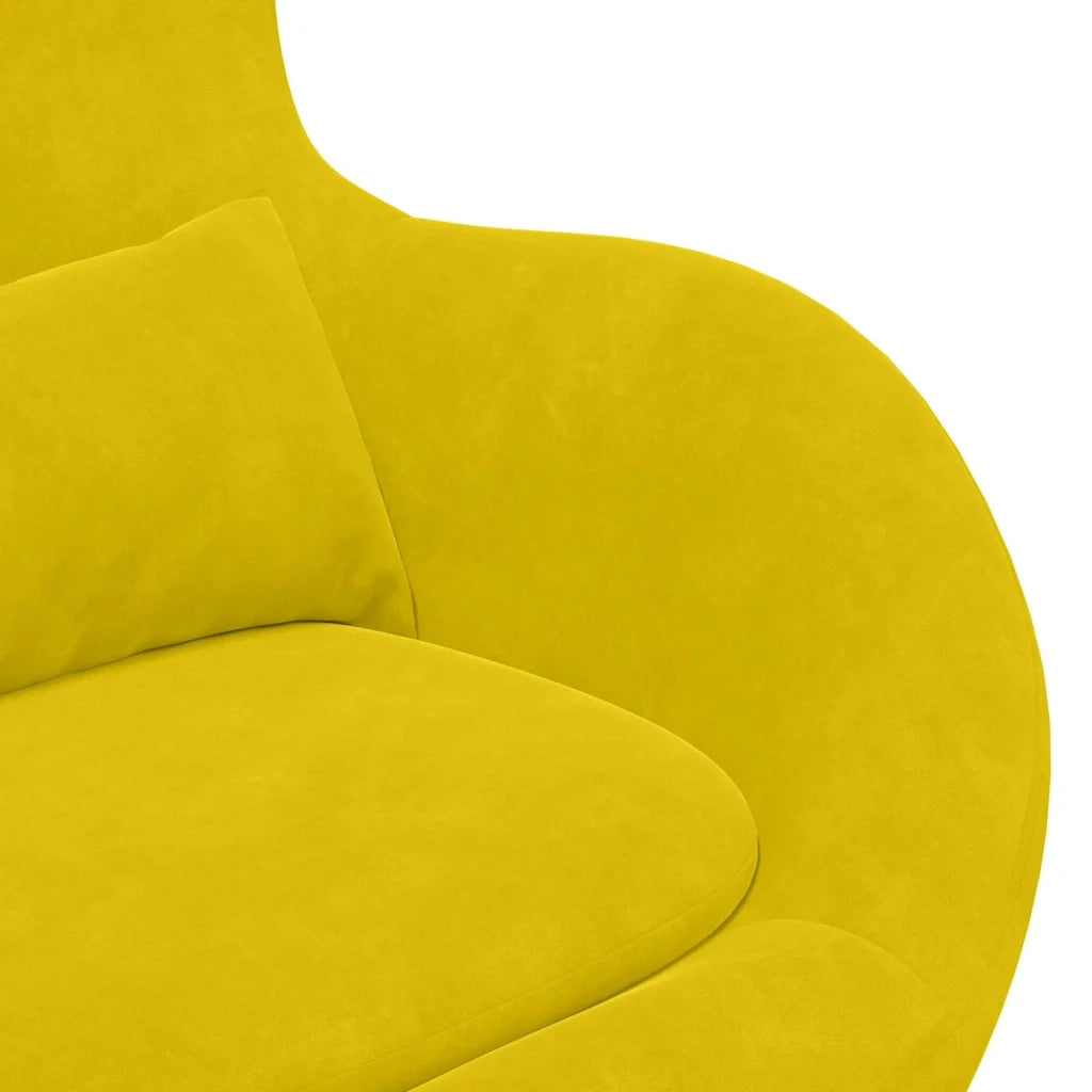 Poltrona | Sedia Relax uovo Giallo Velluto