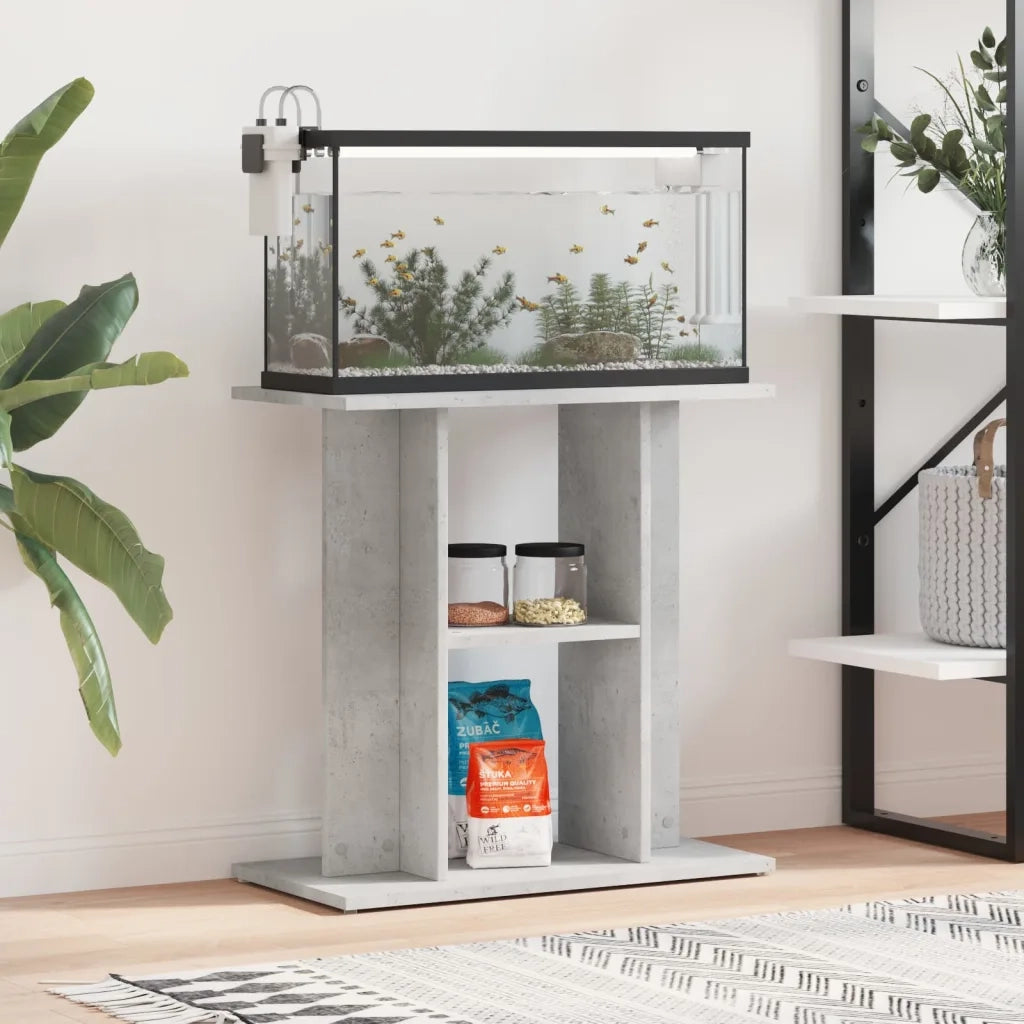 Supporto per acquario in cemento grigio 60x30x60 cm 833571