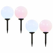 Lampade Solari da Esterno 4 pz LED Sferiche 30 cm RGB 277127