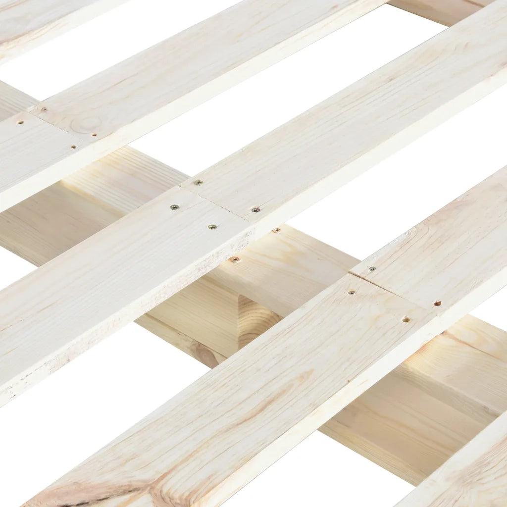 Giroletto in Pallet di Legno Massello di Pino 160x200 cm 285238