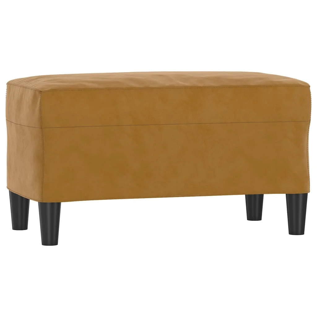 Panca/panca in velluto marrone 70 x 35 x 41 cm 02_0010690