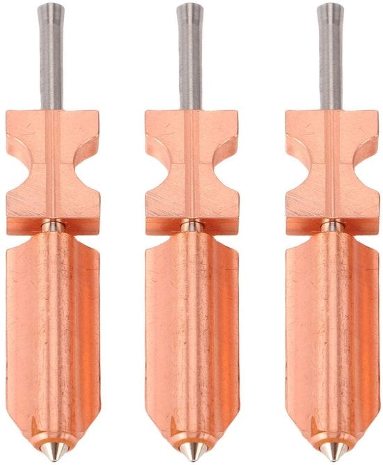Kit di Spout per Nozzle Hotend - 3 Pezzi - Adatto per FlashForge AD5X - Interamente in Metallo - Dimensione Bocchetta 0,25/0,4/0,6 mm - Resistente a Temperature Elevate