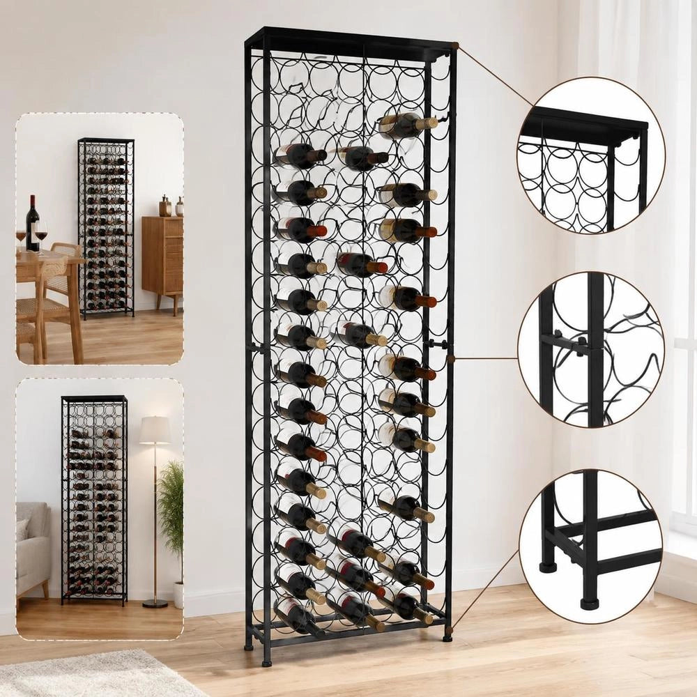 Metal Bottle Rack For 108 Bottles