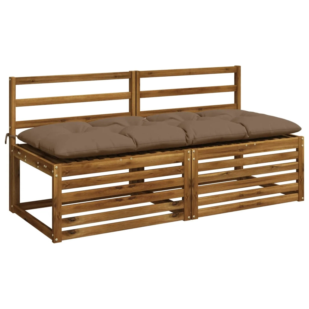 Cuscini per Panchina VIANEN 2 pz 100% Poliestere Tortora 952827