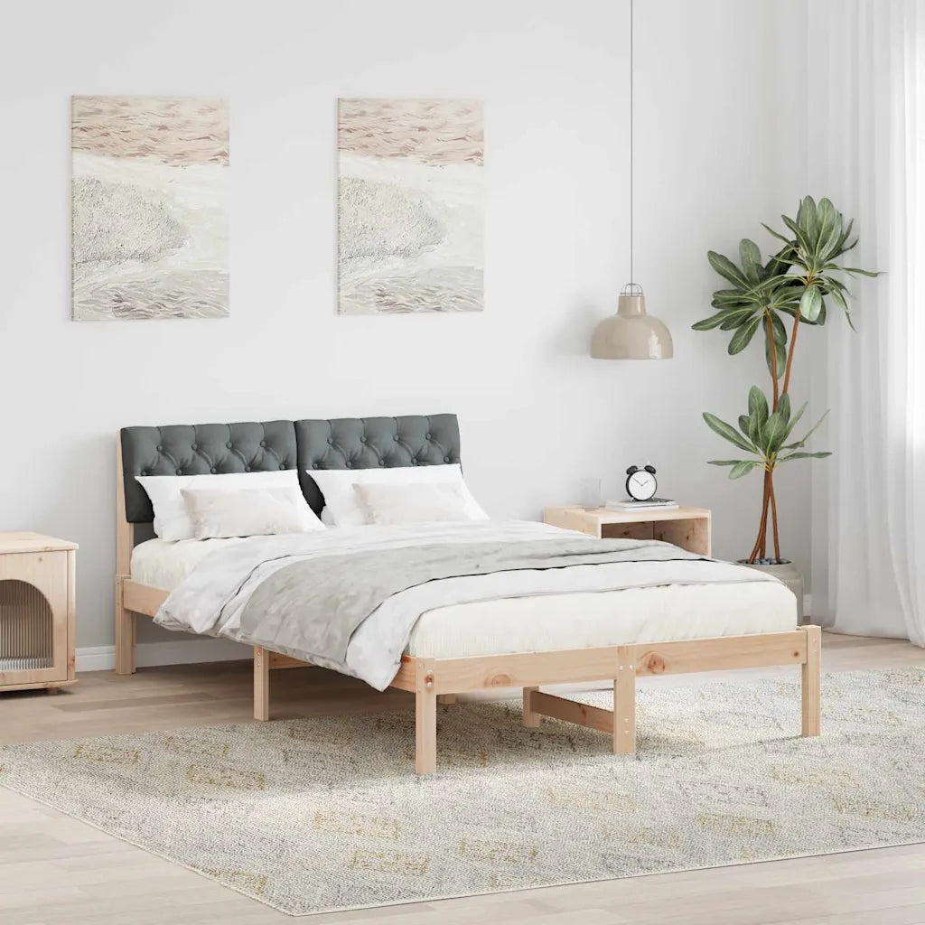 Struttura del letto-Giroletto marrone e grigio scuro 120 x 190 cm 679344