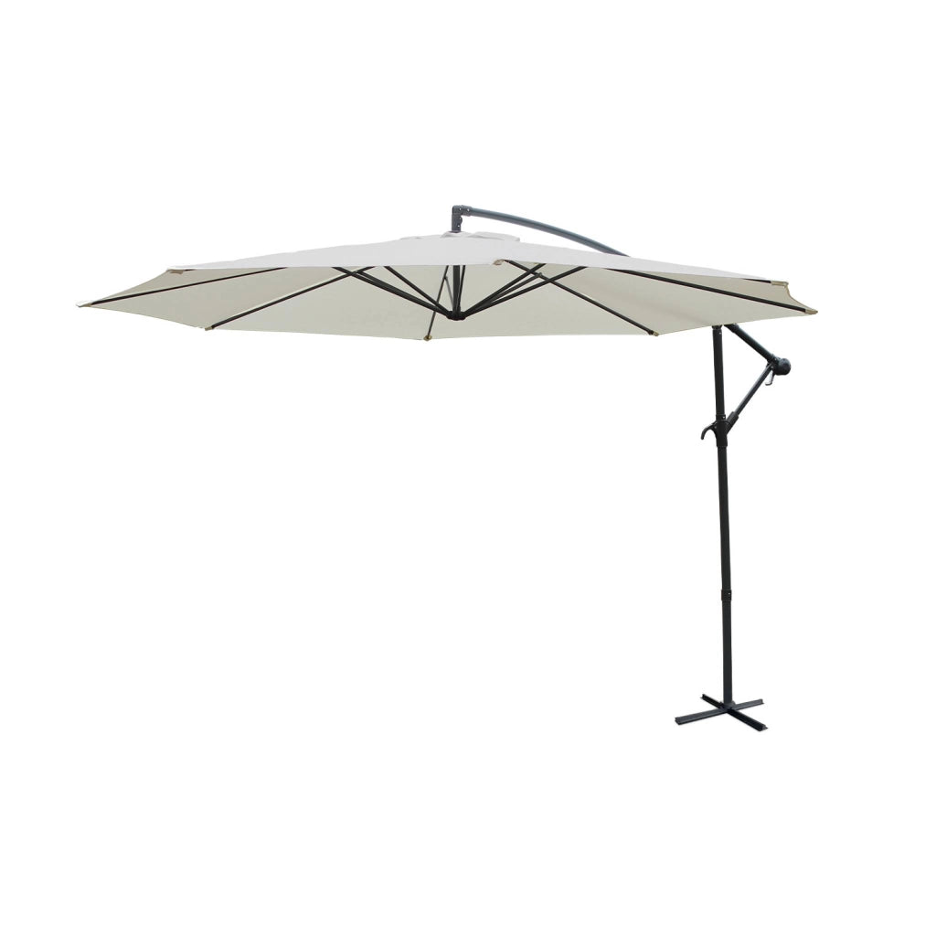 Ombrellone rotondo eccentrico, ø3,5m, ecrù