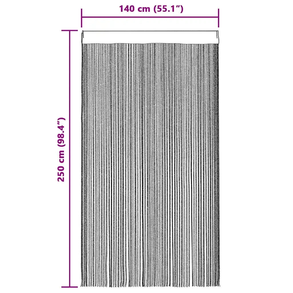 Tende a Filo 2 pz Multicolore 140x250 cm