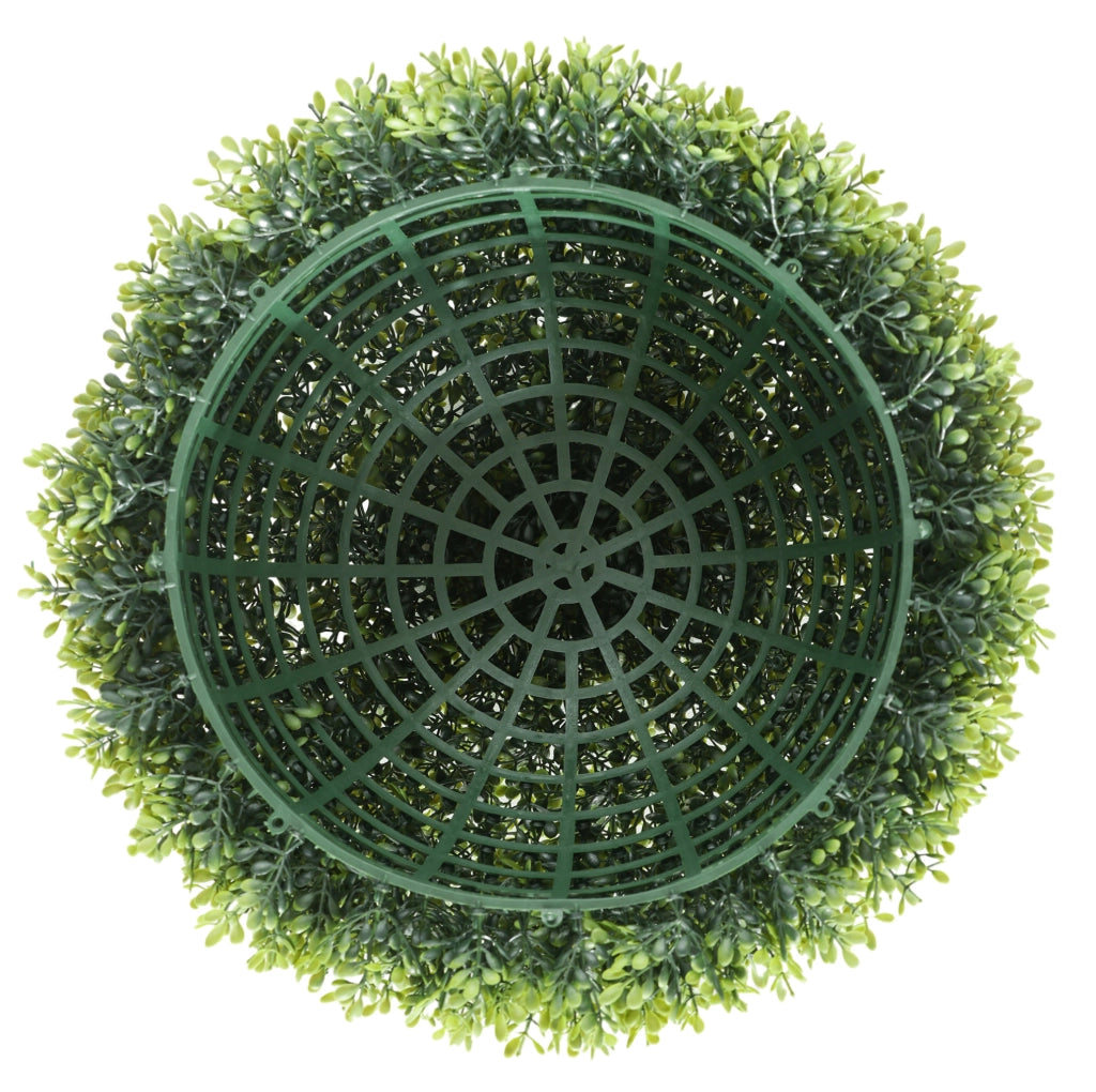 Set 2 sfere di bosso artificiale ULEVR ?40 cm in plastica verde, decorazione per interni ed esterni