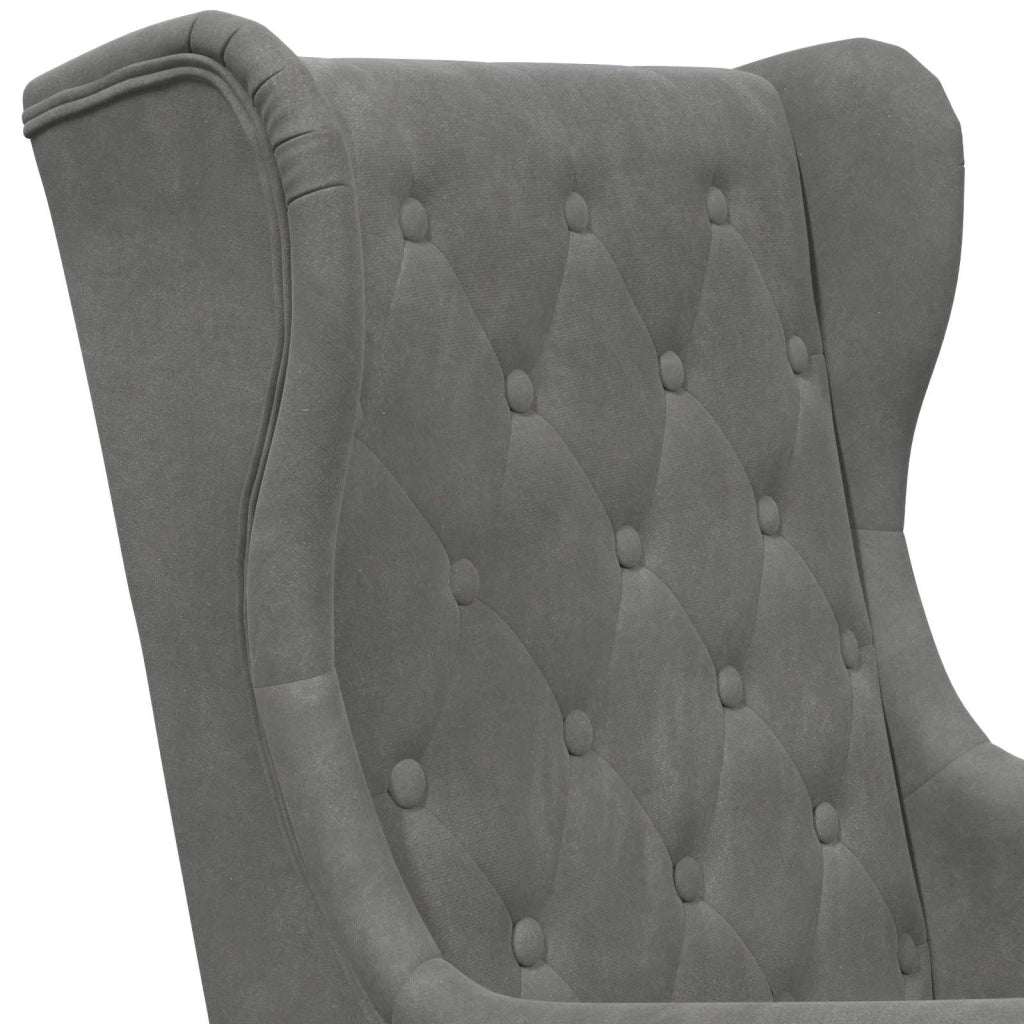 Poltrona Grigio Scuro Velluto 42029927