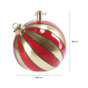 MAURY'S BASE SUPPORTO ALBERO DI NATALE CON PALLINA ROSSA E ORO Ø 42X44H CM