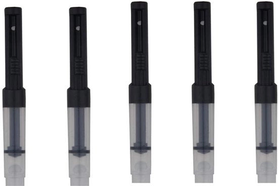 Convertitore d'inchiostro 0,34cm - 0,26cm Calibro - 5 pezzi - Preciso flusso d'inchiostro - Accessorio per penna stilografica - Inchiostro facile da riempire - Inserimento penna