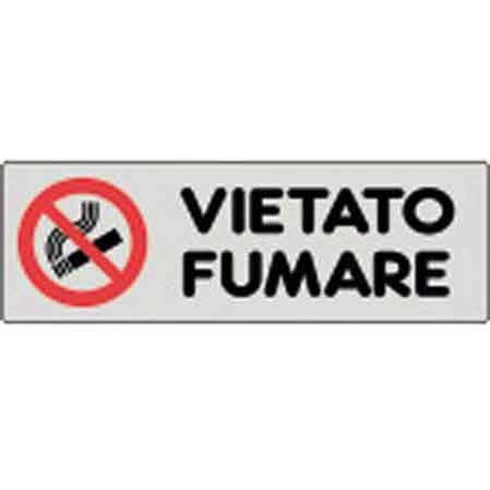 ETICHETTA 'VIETATO FUMARE' 15x5 cm - 10 pezzi