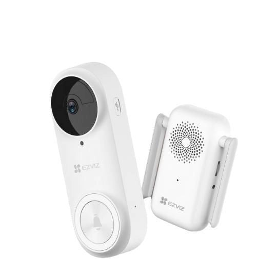 Ezviz OB03499 DB2 Pro Kit Videocitofono Smart WiFi 5MP Batteria 5200 mAh IP65 Audio Bidirezionale colore Bianco