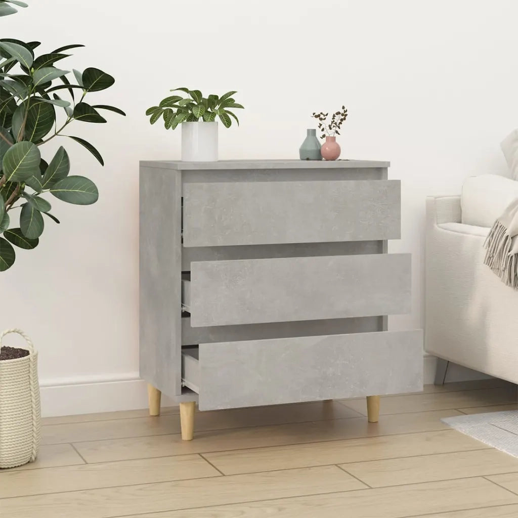 Credenza | Madia | Buffet da pranzo | Armadio da pranzo Grigio Cemento 60x35x70 cm in Legno Multistrato