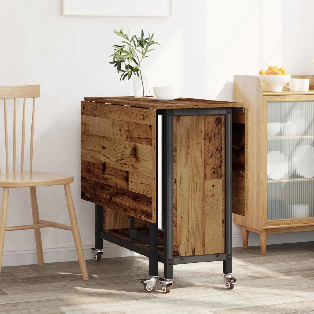 Tavolo da pranzo pieghevole con ruote 130 x 80 x 76,5 cm 8006047