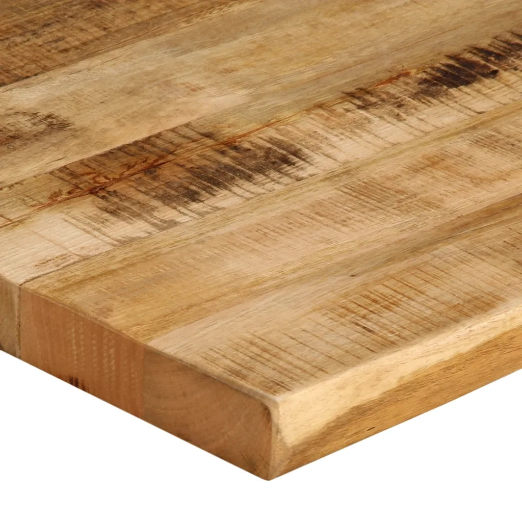 Piano Tavolo | Superficie Tavolo | Piano Scrivania Bordi Vivi 110x80x3,8 cm Legno di Mango Grezzo