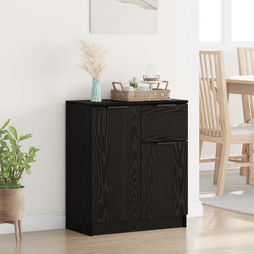 Credenza Rovere Nero 60 x 30 x 70 cm Legno multistrato 880775